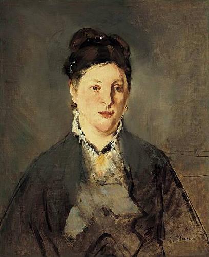 Edouard Manet Full-face Portrait of Manet's Wife china oil painting image